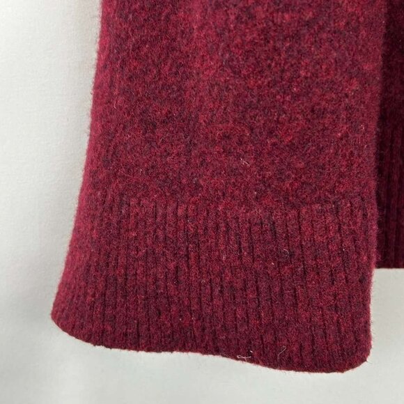 Theory Women's XS Burgundy Cardigan 100% Cashmere Long Sleeve Pockets Sweater - Picture 11 of 13